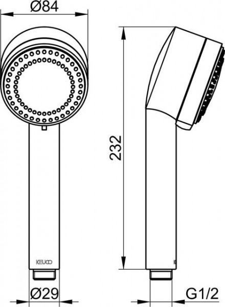 Handdouche Keuco Plan 3 stralen Aluminium