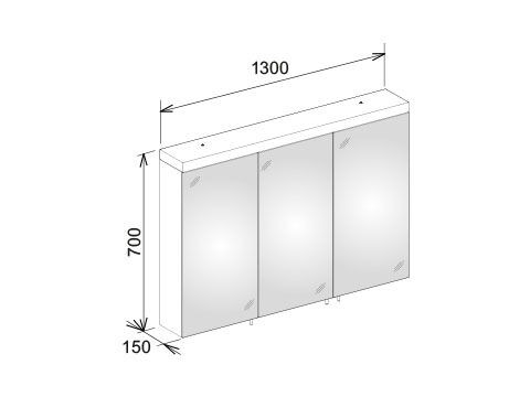 Spiegelkast Keuco Royal Reflex.2 1300x700x150mm