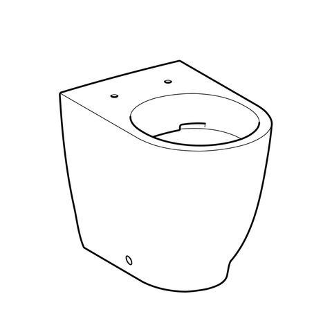 Geberit Staand Toilet Acanto Randloze Holle bodem 350x425x510mm Wit