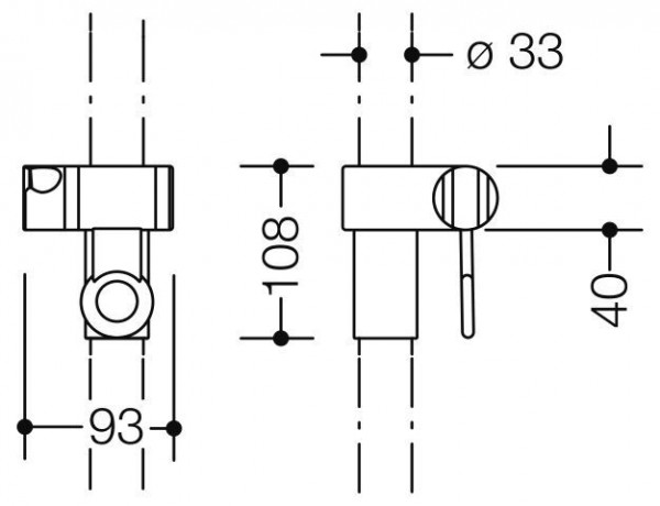 Hewi Douchekophouder System 800 K Antraciet 950.33.E0194 92