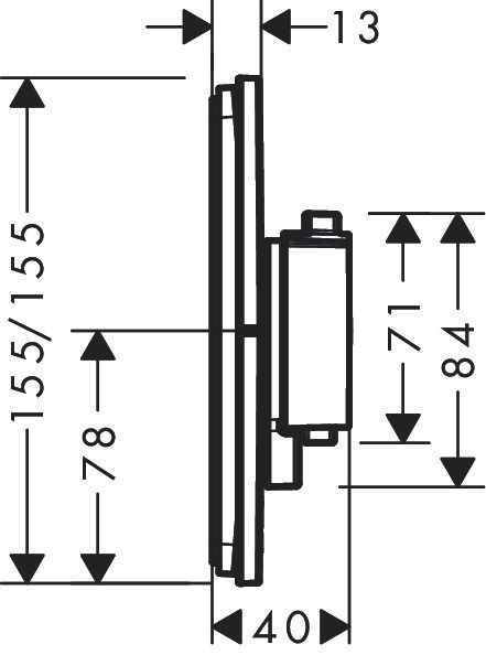 Hansgrohe Showerselect thermostaat inbouw m.wit 15588700