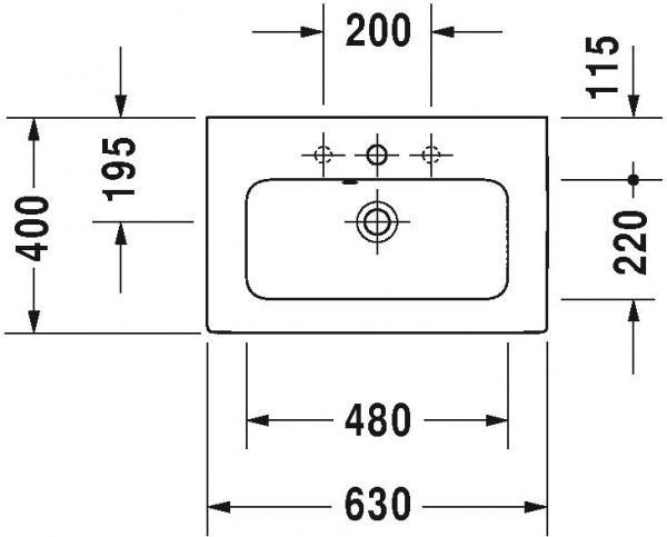 Duravit Fontein Toilet ME by Starck voor Meubel 630 mm