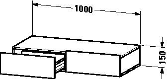 Duravit DuraStyle badkamerkast 100x44x15cm wit DS827001818