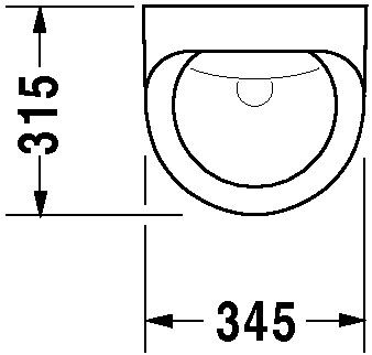 Duravit Duraplus Urinoir Verdekte toevoer (830360)