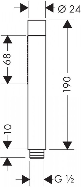 Handdouche Axor Starck 2jet Zwart Mat