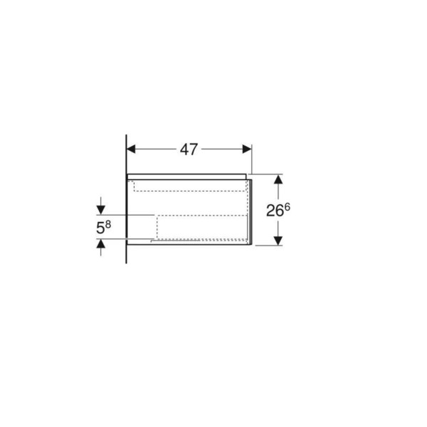 Wastafel Onderkast Geberit One ONE 2 lades 1332mm Glanzend Wit