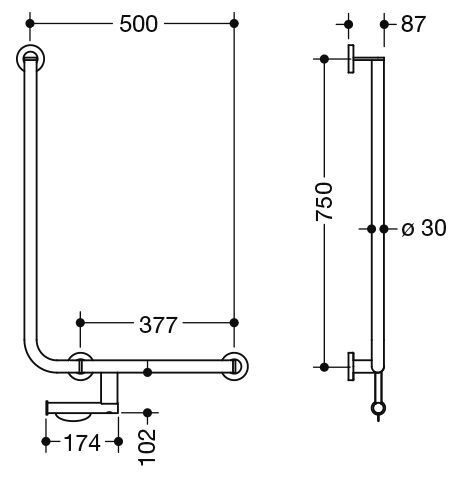 Hewi Badgreep Hoek System 900