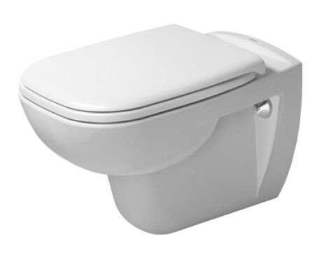 WC Suspendu Duravit D-Code Rimless à fond creux Blanc Hygiene Glaze 2570092000