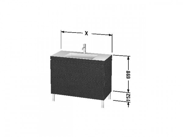 Duravit Badkamermeubel Set L-Cube Staand 698x480mm