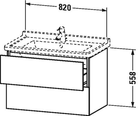 Duravit Wastafelmeubels L-Cube voor 030480 469x820x558mm