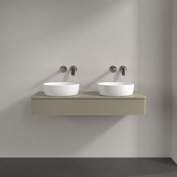 Dubbel Wastafelmeubel Villeroy en Boch Antao 1200x190x500mm Stone Grey Matt Lacquer