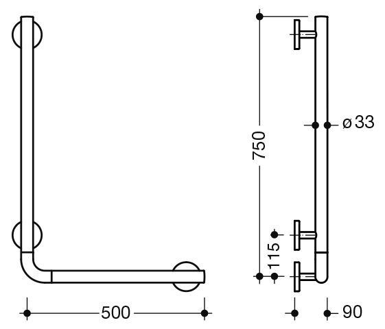 Hewi Badgreep Hoek System 800 K