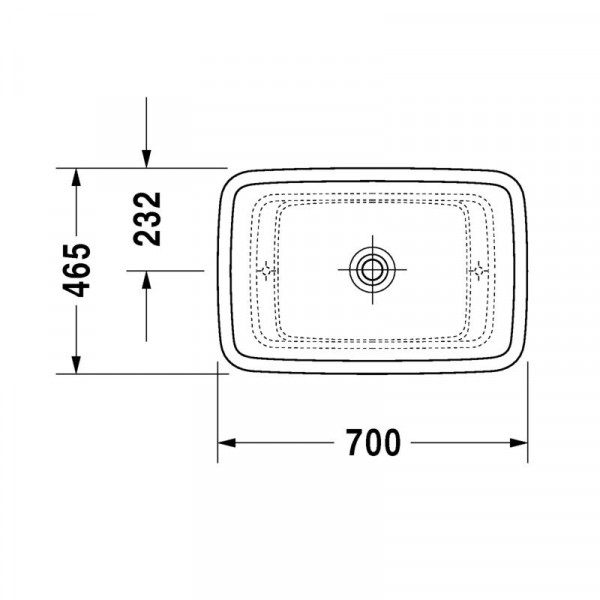 Duravit PuraVida Onderbouw wastafel (036970)