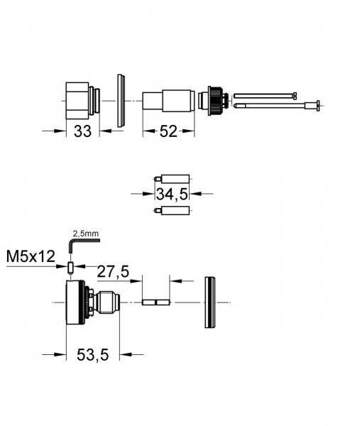 Grohe Verlengset 275mm 47445000