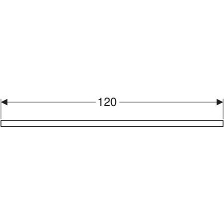 Wastafelblad Geberit ONE voor ovale wastafel links 1200x30mm Matte Lava