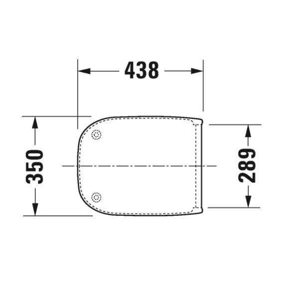 Duravit D-code WC-zitting 44.3x35.9x5cm met softclose Kunststof wit Glanzend
