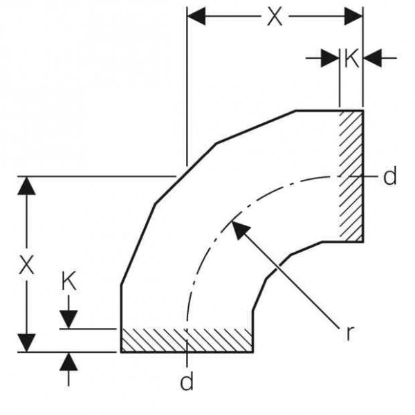 Geberit Uitlaatbocht 90° d315 PE (372055161)