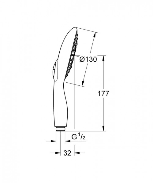 Grohe Handdouche Power&Soul 130 4+ stralen Wit 27673LS0