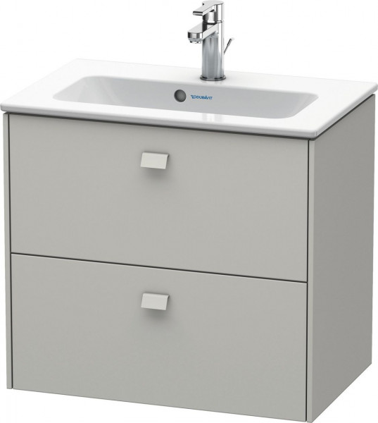 Meuble Pour Lavabo Encastrable Duravit Brioso Compact, 2 tiroirs, pour Lav. ME 620mm Gris béton mat BR411000707