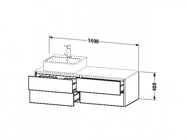 Duravit Wastafelmeubel XSquare 400x548mm