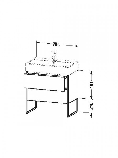 Duravit Wastafelmeubel XSquare 731x460mm