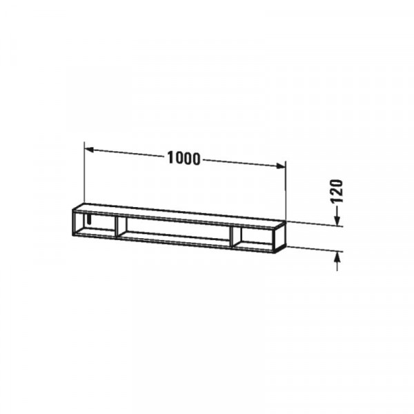 Duravit L-Cube Rekelement (horizontaal) 1000 x 140 mm (LC12010)