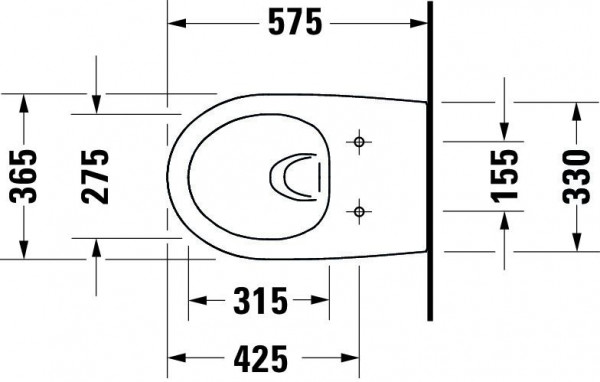 Hangend Toilet Duravit Architec HygieneGlaze 365x320mm Wit