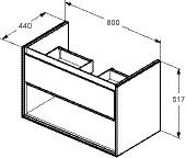 Ideal Standard Concept Air Wastafelmeubel 800 mm (E0827)