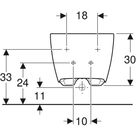 Hangend Bidet Geberit ONE 370x540mm Mat Wit