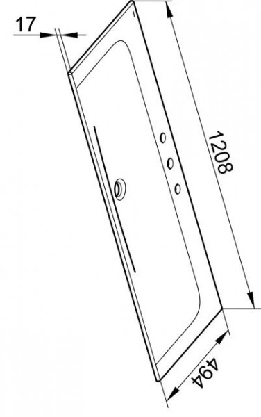 Keuco Meubelwastafel X-Line 1208x17x494mm