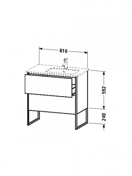 Duravit Wastafelmeubel XSquare voor 234683 810 mm