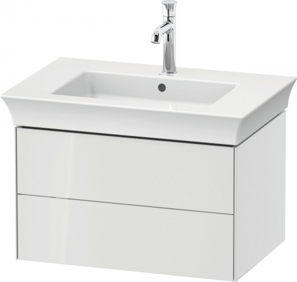 Meuble Pour Lavabo Encastrable Duravit White Tulip 2 tiroirs 684x410mm Blanc brillant WT434108585