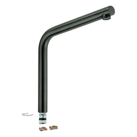 Bec Et Raccord De Bec Grohe angulaire L, mitigeur Cuisine Hard Graphite Brossé 13348AL0