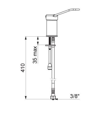 Delabie Thermostaatkraan Bad h: 2542