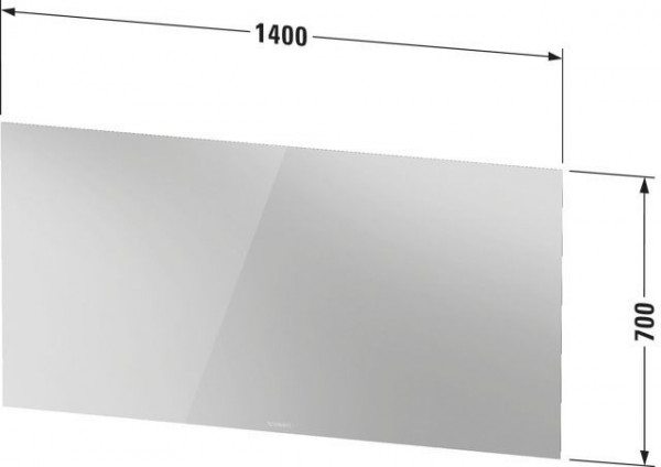 Badkamerspiegel Met Verlichting Duravit Indirect LED licht 1400x700mm Mat Wit