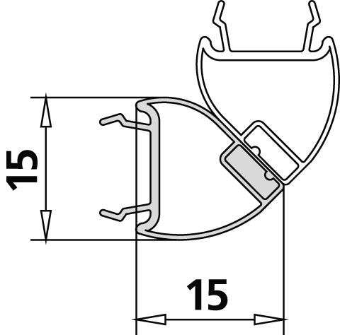 Kermi LIGA Magnetische afdichting 90°. (2534971)