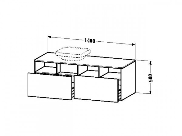 Duravit Wastafelmeubel DuraStyle 550x1400x500mm