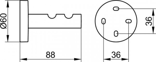 Keuco Handdoekhaakjes Edition 90 ø60x88mm Chroom