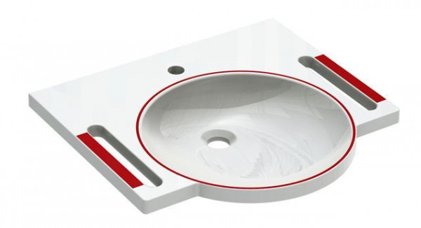 Lavabo PMR Hewi 600 mm Rouge Rubis 950.11.106 33