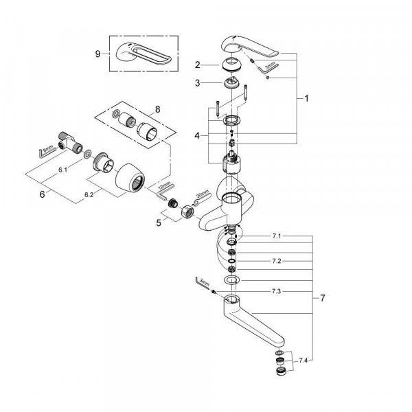 Grohe Inbouw Wastafelkraan Euroeco Special 1/2 32774000