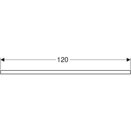 Wastafelblad Geberit ONE voor ovale dubbele wastafel 1200x30mm Glossy Sand Grey