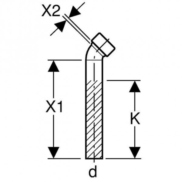 Geberit verbinding bocht d50 45° met knelkoppeling 152225111