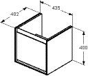 Ideal Standard  Concept Air Cube WH wastafel unit 500 mm  (E08)