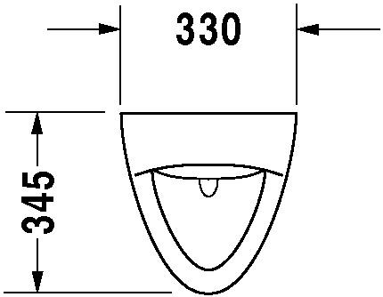 Duravit Katja Urinoir Verdekte toevoer (832320)