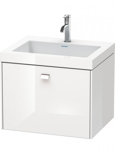 Ensemble Meuble Salle de bain Duravit Brioso 600 mm Chromé/Blanc brillant BR4600N1022