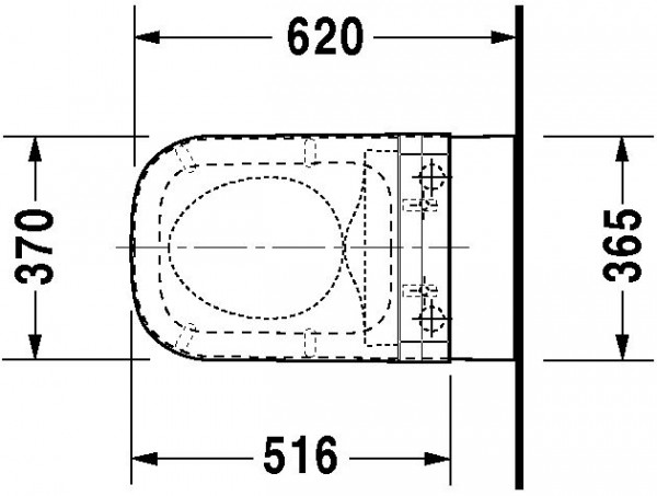 Duravit  Hangend Toilet Happy D.2 Rimless 2550590