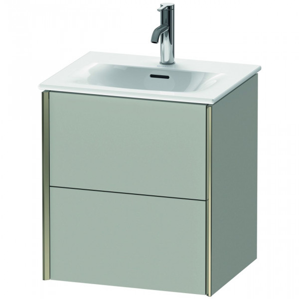 Meuble Lave-Mains Duravit XViu suspendu 2 tiroirs, pour lav. Viu 510mm Gris béton mat/Champagne XV41310B107