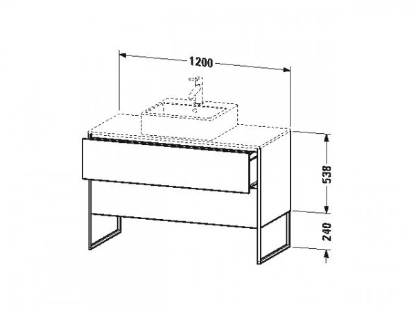 Duravit Wastafelmeubel XSquare 778x548mm