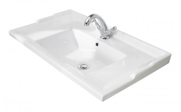Lavabo Meuble Bayswater Traditional 1 trou, 820mm Blanc