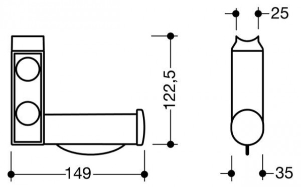 Hewi Toiletrolhouder System 800 K 950.50.06390